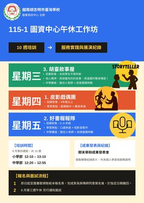 【圖資中心】115-1 胡志明市臺灣學校 圖資中心午休工作坊圖片